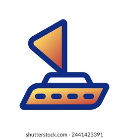 Editable sailboat vector icon. Vehicles, transportation, travel. Part of a big icon set family. Perfect for web and app interfaces, presentations, infographics, etc