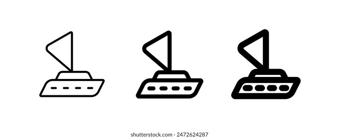 Editable sailboat vector icon. Vehicles, transportation, travel. Part of a big icon set family. Perfect for web and app interfaces, presentations, infographics, etc