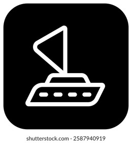 Editable sailboat vector icon. Vehicles, transportation, travel. Part of a big icon set family. Perfect for web and app interfaces, presentations, infographics, etc