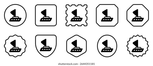 Editable sailboat vector icon. Vehicles, transportation, travel. Part of a big icon set family. Perfect for web and app interfaces, presentations, infographics, etc