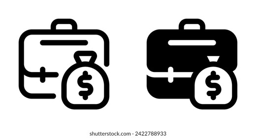 Editable salary, briefcase, profession, money, wage, paycheck evector icon. Business, work, job. Part of a big icon set family. Perfect for web and app interfaces, presentations, infographics, etc