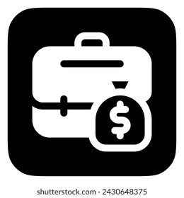 Editable salary, briefcase, profession, money, wage, paycheck evector icon. Business, work, job. Part of a big icon set family. Perfect for web and app interfaces, presentations, infographics, etc