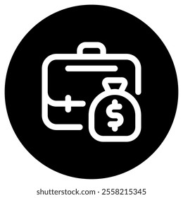 Editable salary, briefcase, profession, money, wage, paycheck evector icon. Business, work, job. Part of a big icon set family. Perfect for web and app interfaces, presentations, infographics, etc