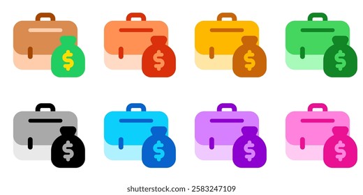 Editable salary, briefcase, profession, money, wage, paycheck evector icon. Business, work, job. Part of a big icon set family. Perfect for web and app interfaces, presentations, infographics, etc