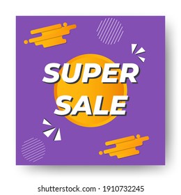 Editable sale banner design. Usable for social media post and banner. Vector design