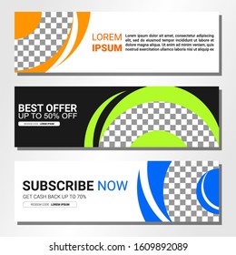Editable sale banner set. Promotion sale template design, Flash sale special offer set.