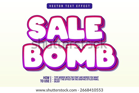 EDITABLE SALE BOMB TEXT EFFECT