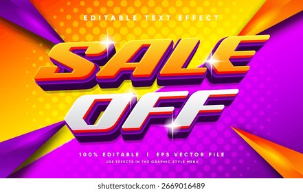 editable sale off vector text effect with modern style