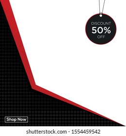 Editable sale tag banner web and social media post