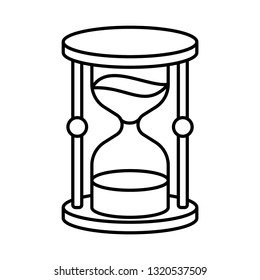 editable sand clock outline vector icon, modern concept