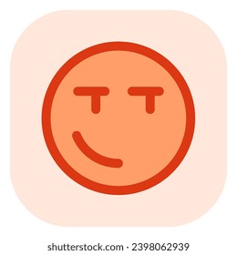 Editable sarcastic, smirking face vector icon. Part of a big icon set family. Perfect for web and app interfaces, presentations, infographics, etc