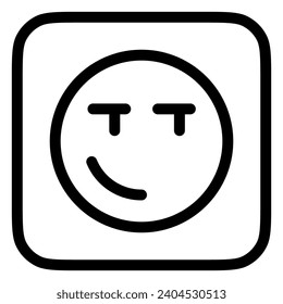 Editable sarcastic, smirking face vector icon. Part of a big icon set family. Perfect for web and app interfaces, presentations, infographics, etc