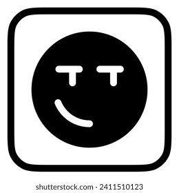 Editable sarcastic, smirking face vector icon. Part of a big icon set family. Perfect for web and app interfaces, presentations, infographics, etc