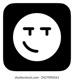 Editable sarcastic, smirking face vector icon. Part of a big icon set family. Perfect for web and app interfaces, presentations, infographics, etc