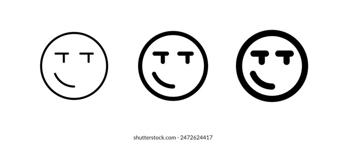 Editable sarcastic, smirking face vector icon. Part of a big icon set family. Perfect for web and app interfaces, presentations, infographics, etc