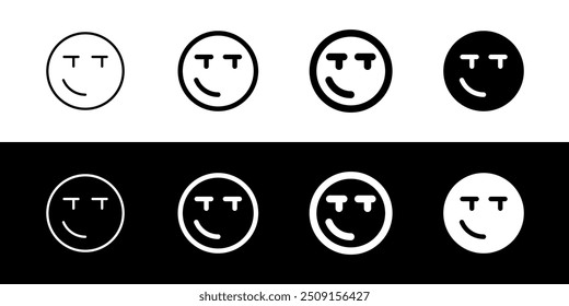 Editable sarcastic, smirking face vector icon. Part of a big icon set family. Perfect for web and app interfaces, presentations, infographics, etc