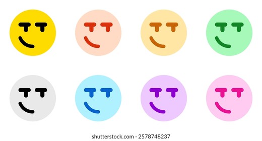 Editable sarcastic, smirking face vector icon. Part of a big icon set family. Perfect for web and app interfaces, presentations, infographics, etc