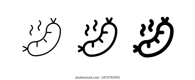 Editable sausage, hotdog vector icon. Part of a big icon set family. Perfect for web and app interfaces, presentations, infographics, etc