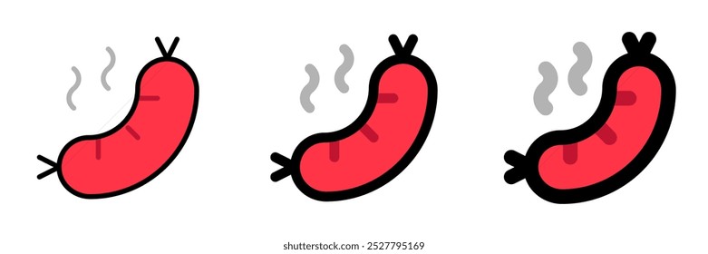 Editable sausage, hotdog vector icon. Part of a big icon set family. Perfect for web and app interfaces, presentations, infographics, etc