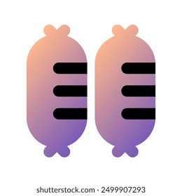 Icono de Vector de salchichas editable. Parte de una gran familia de iconos. Perfecto para interfaces de Web y App, presentaciones, infografías, etc
