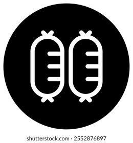 Icono de Vector de salchichas editable. Parte de una gran familia de iconos. Perfecto para interfaces de Web y App, presentaciones, infografías, etc