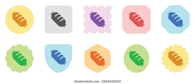 Icono de Vector de salchichas editable. Parte de una gran familia de iconos. Perfecto para interfaces de Web y App, presentaciones, infografías, etc