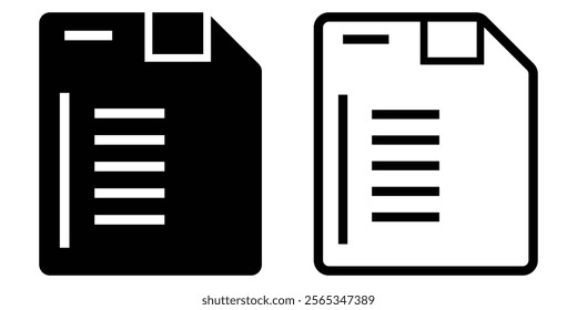 Editable save storage floppy disk icon. Black, line style, Part of a big icon set family. Perfect for web and app interfaces, presentations, infographics. Cartoon disk floppy line pattern. Eps 10