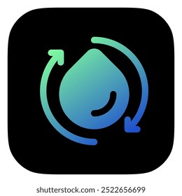 Editable save water, water conservation vector icon. Environment, ecology, eco-friendly. Part of a big icon set family. Perfect for web and app interfaces, presentations, infographics, etc