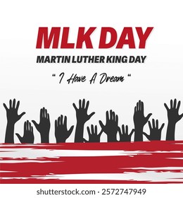 Editable Scalable EPS Martin Luther King Jr Day Emblem for Social Media Feed and Banner Design