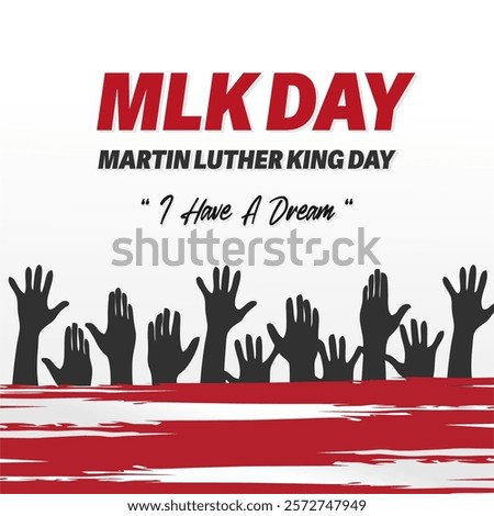 Editable Scalable EPS Martin Luther King Jr Day Emblem for Social Media Feed and Banner Design