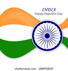 editable and scalable illustration vector image of indian flag and republic day greetings