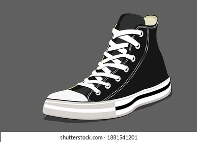 Editable Scalable Shoe Illustration Vector Image Stock Vector (Royalty ...