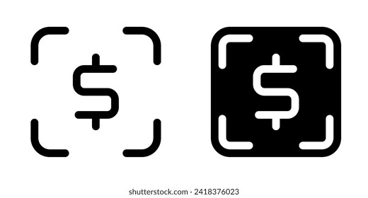 Editable scan to pay, target profit vector icon. Part of a big icon set family. Finance, business, investment, accounting. Perfect for web and app interfaces, presentations, infographics, etc