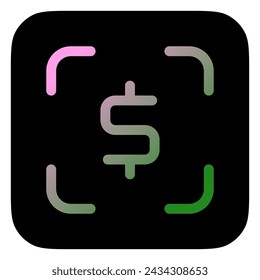 Editable scan to pay, target profit vector icon. Part of a big icon set family. Finance, business, investment, accounting. Perfect for web and app interfaces, presentations, infographics, etc