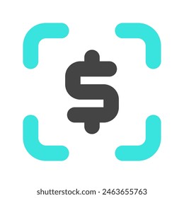 Editable scan to pay, target profit vector icon. Part of a big icon set family. Finance, business, investment, accounting. Perfect for web and app interfaces, presentations, infographics, etc