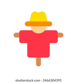 Editable scarecrow, strawman vector icon. Farm, field, crops. Part of a big icon set family. Perfect for web and app interfaces, presentations, infographics, etc