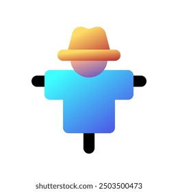 Editable scarecrow, strawman vector icon. Farm, field, crops. Part of a big icon set family. Perfect for web and app interfaces, presentations, infographics, etc