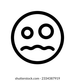 Editable scared face expression emoticon vector icon. Part of a big icon set family. Part of a big icon set family. Perfect for web and app interfaces, presentations, infographics, etc