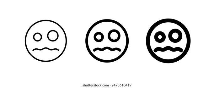 Editable scared face expression emoticon vector icon. Part of a big icon set family. Part of a big icon set family. Perfect for web and app interfaces, presentations, infographics, etc