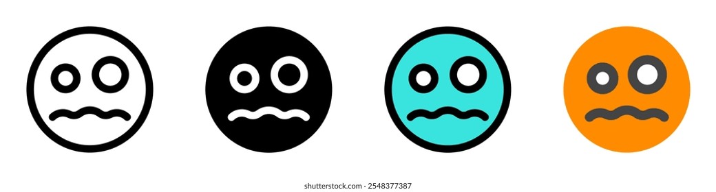 Editable scared face expression emoticon vector icon. Part of a big icon set family. Part of a big icon set family. Perfect for web and app interfaces, presentations, infographics, etc