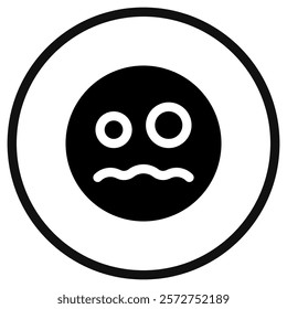 Editable scared face expression emoticon vector icon. Part of a big icon set family. Part of a big icon set family. Perfect for web and app interfaces, presentations, infographics, etc