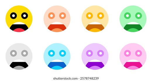 Editable scared, shocked, petrified face vector icon. Part of a big icon set family. Perfect for web and app interfaces, presentations, infographics, etc