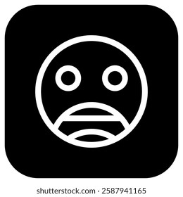 Editable scared, shocked, petrified face vector icon. Part of a big icon set family. Perfect for web and app interfaces, presentations, infographics, etc