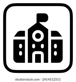 Editable school, college, building vector icon. Building, architecture, city, construction. Part of a big icon set family. Perfect for web and app interfaces, presentations, infographics, etc