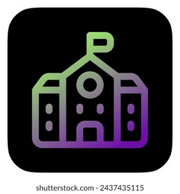 Editable school, college, building vector icon. Building, architecture, city, construction. Part of a big icon set family. Perfect for web and app interfaces, presentations, infographics, etc
