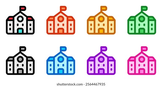Editable school, college, building vector icon. Building, architecture, city, construction. Part of a big icon set family. Perfect for web and app interfaces, presentations, infographics, etc
