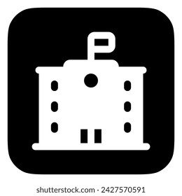 Editierbare Schule, Hochschule, Campus Vektor-Symbol. Teil einer großen Icon-Set-Familie. Perfekt für Web- und App-Schnittstellen, Präsentationen, Infografiken usw