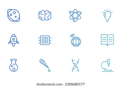 Editable Science Icons Set Design 
