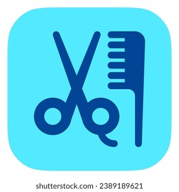 Editable scissors and comb vector icon. Barbershop, lifestyle, grooming. Part of a big icon set family. Perfect for web and app interfaces, presentations, infographics, etc