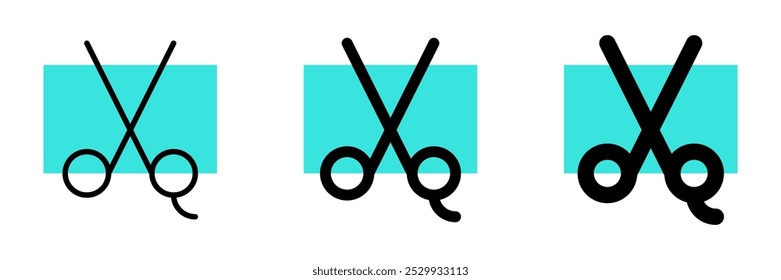 Ícone de vetor de tesoura editável. Barbearia, estilo de vida, preparação. Parte de uma grande família de conjuntos de ícones. Perfeito para interfaces web e app, apresentações, infográficos, etc